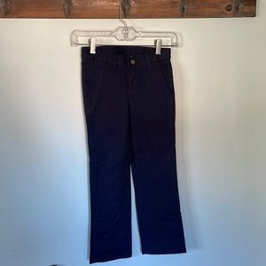 Chaps boys navy blue casual dress pants, uniform pants, regular size 6